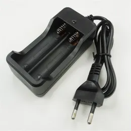 18650 Line Lithium Battery Two Slot Charger For EU US Intelligent Charge Turn Signal Short-circuit Protection Indicator Light Charging