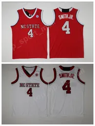 Колледж NC State Wolfpack Jerseys Men Basketball 4 Деннис Смит -младший.Джерси спортивный университетский команда Color Red White