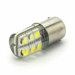 BA15S 1156 LED Vitlampor 12Lad 5050 SMD Silica Gel DC 12V Bil bakre svansbromslampa S25 lampa