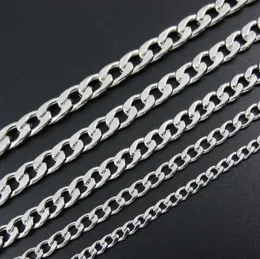 10meter 4/6/7/8mm in Bulk Jewelry Making Lot Meters Beveled Flat Figaro Stainless Steel Unfinished 1;1 NK Chain DIY Jewelry Findings