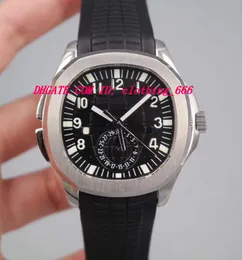 Watch Men 6 Colors Dial 5164A-001 Aquanut Travel Time Dual Time Zone Stainless / Rubber Bracelet Automatic Fashion Men's Watchs Wristwatch