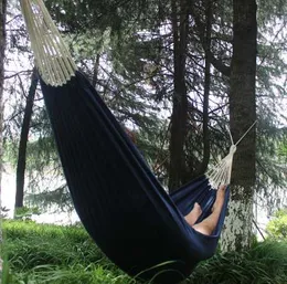Samibuluo bärbar bomull rep utomhus swing tyg camping hängande hängmatta kanfas säng stark hängmatta