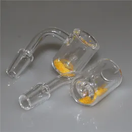 Rökning Bucket Quartz Termal Banger 10mm 14mm 18mm Double Tube Domesess Nail Bangers för oljeplattor Glas Bongs