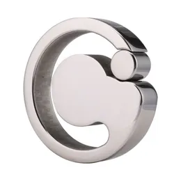 Ny 304 Stainless Steel Ball Stretcher Pendant Bondage Cock Ring Groove Design Scrotum Ringar, Metal Penis Ring Sexleksaker För Män Y1892804