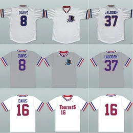 Jerseys Bull Durham Nuke 'Laloosh #37 Crash Davis #8 Kevin Coser 16 Touristen doppelt anstichte Baseball -Trikot für Männer Frauen Jugend anpassbar