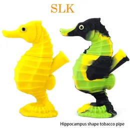 Creative Silicone Bongs Tobacco Rökning Pipe Water Pipe 10 Färger Collapsible Bong Portable Shisha Hand Pipes Dab Rigs With Glass Bowl