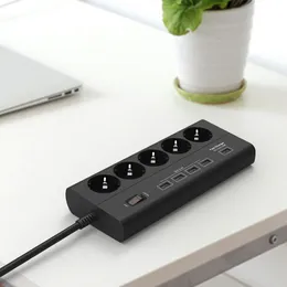 5*EU power and 5*USB Power Strip Surge Protector Quick Charge 3.0 USB port EU extension socketPlug Power boar