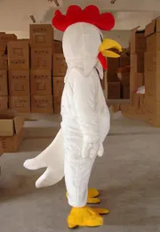 2018 High quality hot professional Make Adult Size White Chicken mascot Costume WholeSale price Cock mascot.