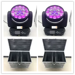 4 pieces with flightcase Disco DJ Light Ring Controle Zoom Wash Beam Hybrid Multichips 19x 12 Watt 4in1 rgbw LED Moving head