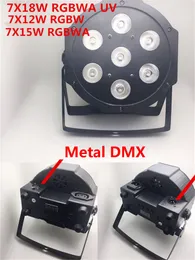 7x18 W LED Flat slimpar rgbwa rgbw 4in1 6in1 LED DJ luz de la etapa del DMX l￡mpara DMX Controller 6/10 canali