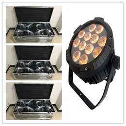 8 pieces with flightcase 12*15W Waterproof led uplights weddings par 64 par can dmx lights outdoor par led 5in1