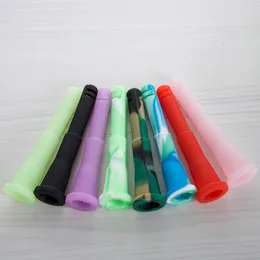 4 Inch Silicone Down Stem Food Grade Silicon Smoking Accessories For Glass Bong Tube Colored Options Water Bongs Pipes SRS430