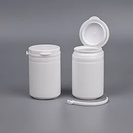 60ML plastic packaging solid bottles with tear open lid candy plastc PE chewing gum bottle