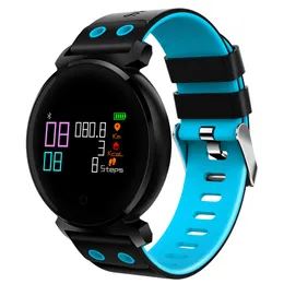 Bluetooth Smart Watch IP68 Vattentät Färg OLED-klocka Blodsyre Blodtryckspulsmätare Smart Armbandsur För IOS Android
