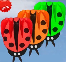 Kite 170x140cm 3D Ladybug Kite Soft Frameless Kites Single Line Kite Children Adults Outdoor Toys