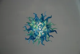 Small Blown Glass Chandeliers lamps Light Modern Art Decoration Iatly Designed Chihuly Style Hanging LED Chain Chandelier for Sale