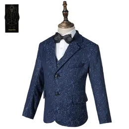 Abito jacquard di fascia alta moda ragazzo abito a tre pezzi (giacca + pantaloni + gilet) cerimonia di laurea per ragazzo abito formale personalizzazione supporto