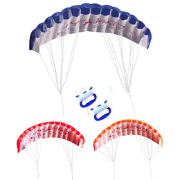 Fun Rainbow Double Line Kite Outdoor 30m Two Lines Controled Sports Beach Flying Kite with Handle for Kids Adults Easy to Fly