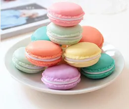 Cute Candy Color Macaroon Biżuteria Box Pakunek Pakiet Kolczyki Naszyjnik Naszyjnik Wisiorek Małe Biżuteria Opakowania Mini Kosmetyczna Biżuteria 050010