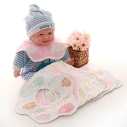 New Petal Rotatable Baby Bibs INS Cloths Newborn Saliva Infant Cotton Bavoir Slabbetjes 34 Styles T2I037