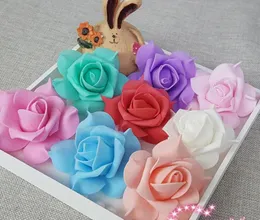 9 cores 7 cm espuma rosa flor artesanal diy casamento decoração de casa flor artificial GA81