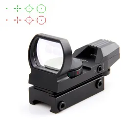 20/11mm Tactical Holographic Riflescope Reflex 4 Reticle Rail Hunting Optics Red Green Dot Sight Tactical Sight Scope with Mount