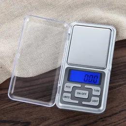 50pcs 500g 0.1g / 100g/200g/300g 0.01g Mini Portable Digital Electronic Jewelry Foods Pocket Weight Scale 5 key with retail box