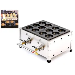 Hurtownia komercyjna podwójna talerz Takoyaki Grill Mat Japońsek Gas Bakudanyaki Maker Big Takoyaki Maker Machine Stale Sprzęt NP-613