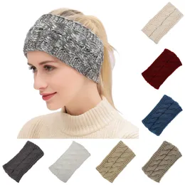 2018 Hot Sale Knitted Crochet Headband Women Winter Sports Head wrap Hairband Turban Head Band Ear Warmer Beanie Cap Headbands
