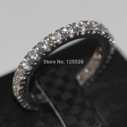 choucong Sparkling Stone 5A Zircone pietra 10KT Anello di fidanzamento in oro bianco riempito con fede nuziale Sz 5-11 Regalo Spedizione gratuita