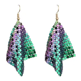 Trendy Geometry Sequins Statement Dangle Earrings for Women Wedding Party Bohemian Maxi Jewelry boucle d'oreille European Accessories