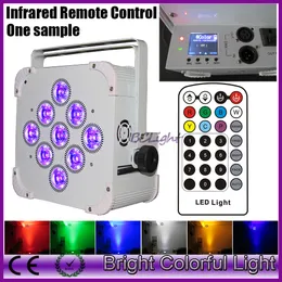 Najgorętsze RGBWA + UV 6 w 1 Opierany baterii Bezprzewodowy DMX LED Light Lights z wyświetlaczem LCD podczerwieni 9 * 18 W