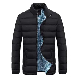 2018 Bombowiec Kurtka Mężczyźni Jesień Zima Slim Fit Casual Kurtki Homme Solidne Fajne Design Mandarin Collar Marka Odzież Coats M-4XL