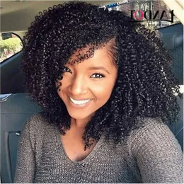 lady girl short kinky curly wigs indian brazilian Hair Simulation human hair short curly wigs in stock4391247