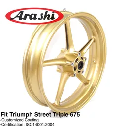 Cerchione anteriore Arashi per Triumph Street Triple 675 2007 - 2012 2008 2009 2010 2011 Accessori moto Alluminio CNC Daytona 675R R