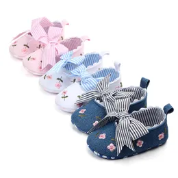 Fashion Baby First Walker Shoes Kids Girls Baby Party Ballerina Shoes Infant Flower Rhinestone Casual Shoes