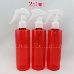 20 X 250ml empty colored plastic perfume bottle, 250cc water pumps used for flowers,red makeup bottle trigger sprayer pump