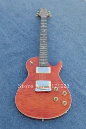 Hot Sale guitarra elétrica alaranjada com Flame Bege Veneer e Chrome Hardwares e pode ser alterado