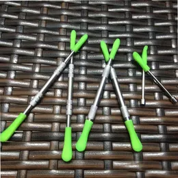 Custom Logo for dab tool silicone tip wax dabber tools 61 105 121mm stainless steel tool for wax vaporizer pen instock