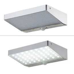 CE RoHS FCC Bezprzewodowy czujnik ruchu PIR LED Lampa słoneczna Street Yard Energy Saving Solar LED Outdoor płaski aluminium stop 48led Light