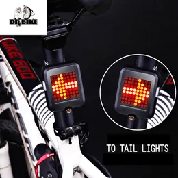 64 LED USB Rechargeable Dynamic LED Turn Light Tear Tail Bike Lamp Automatic Bicycle Signal Cycling Accessories Mountain Bike