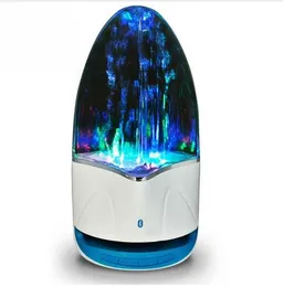 För telefon Dator Ny trådlös högtalare 3,5 mm Färgrik Ljus Bluetooth LED-musikfontänvattendanshögtalare