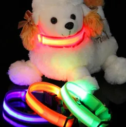 Kolory Nowe Migające LED Light Dog Collar Pet Belt Wiązanie Smycz Tether Dog Safety Safety Nylon Collar Led Collar LED Nylon Neck Pasek