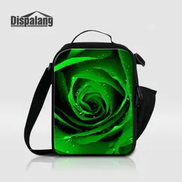 Rosa Floral Impressão Térmica Alimentos Piquenique Macho de Almoço para Mulheres Refrigerador Lunch Box Flor Designer Sacos de Almoço para Adultos Novo Girly Bolsa Termica