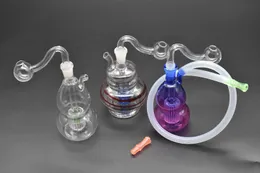 Yüksek kaliteli ashcatcher cam su borusu matris süzücü mini cam bong hortum ve pot kase ile Mini cam Fıskiye Boruları DAB Petrol Kuyuları bong