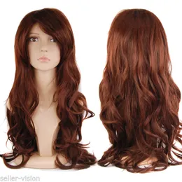 28" 70cm Hair Ladies Wig Long Wavy Curly Fancy Dress Party Full Cosplay Fashion