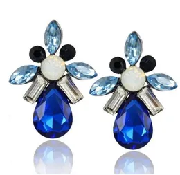 new Hot Style European and American simple drop set diamond and gemstone earrings stylish honey bee style ear stud earrings