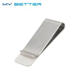 3pcs högkvalitativa rostfritt stål metall pengar clip mode enkel silver dollar kontant klämma hållare plånbok för män kvinnor