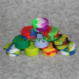 Silicon Wax Container Nonstick Silicone Jar Wax Container Bho Oil silicon storage Mixed color 42mm 10ml DHL free