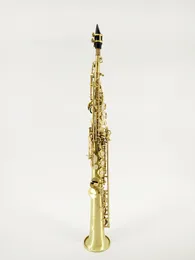 鈴木B（B）真鍮製Soprano Saxophoneユニークブラシをかけられたゴールドの表面音楽楽器パールボタン付属品無料送料無料